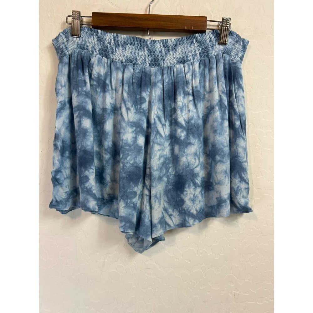 Victoria's Secret Pink Blue Tie Die Viscose Shorts XL